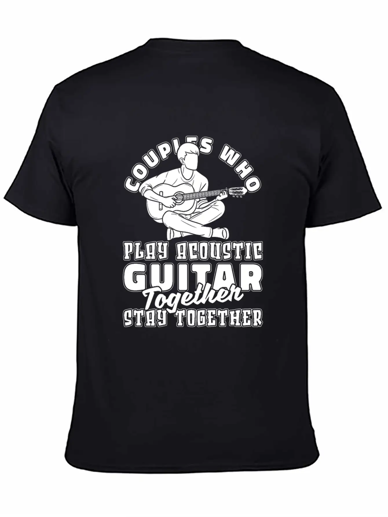 Acoustic Guitar Couple Classic Cotton Tee – Unisex Comfort For Any Season