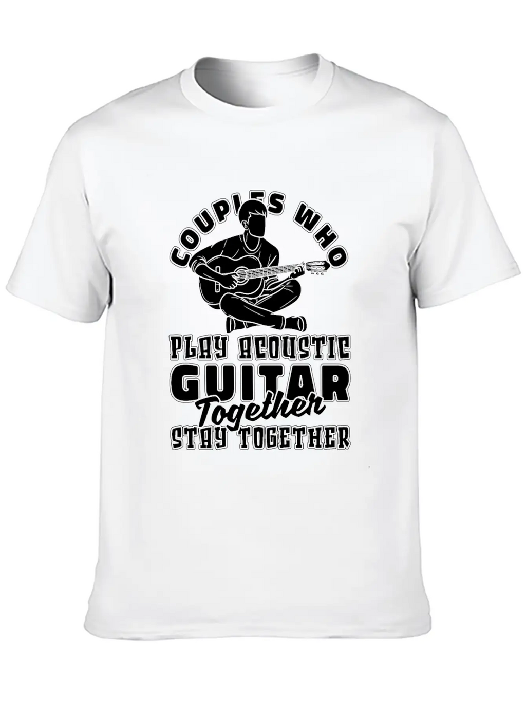Acoustic Guitar Couple Classic Cotton Tee – Unisex Comfort For Any Season