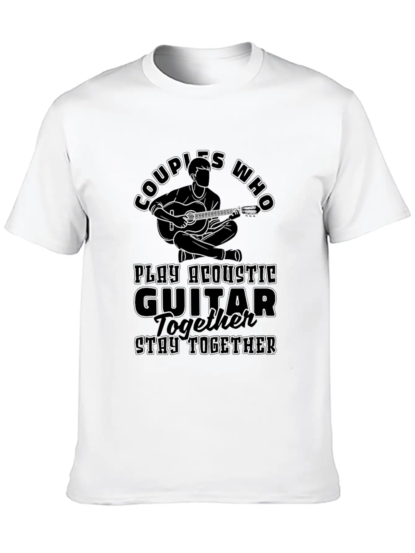 Acoustic Guitar Couple Classic Cotton Tee – Unisex Comfort For Any Season