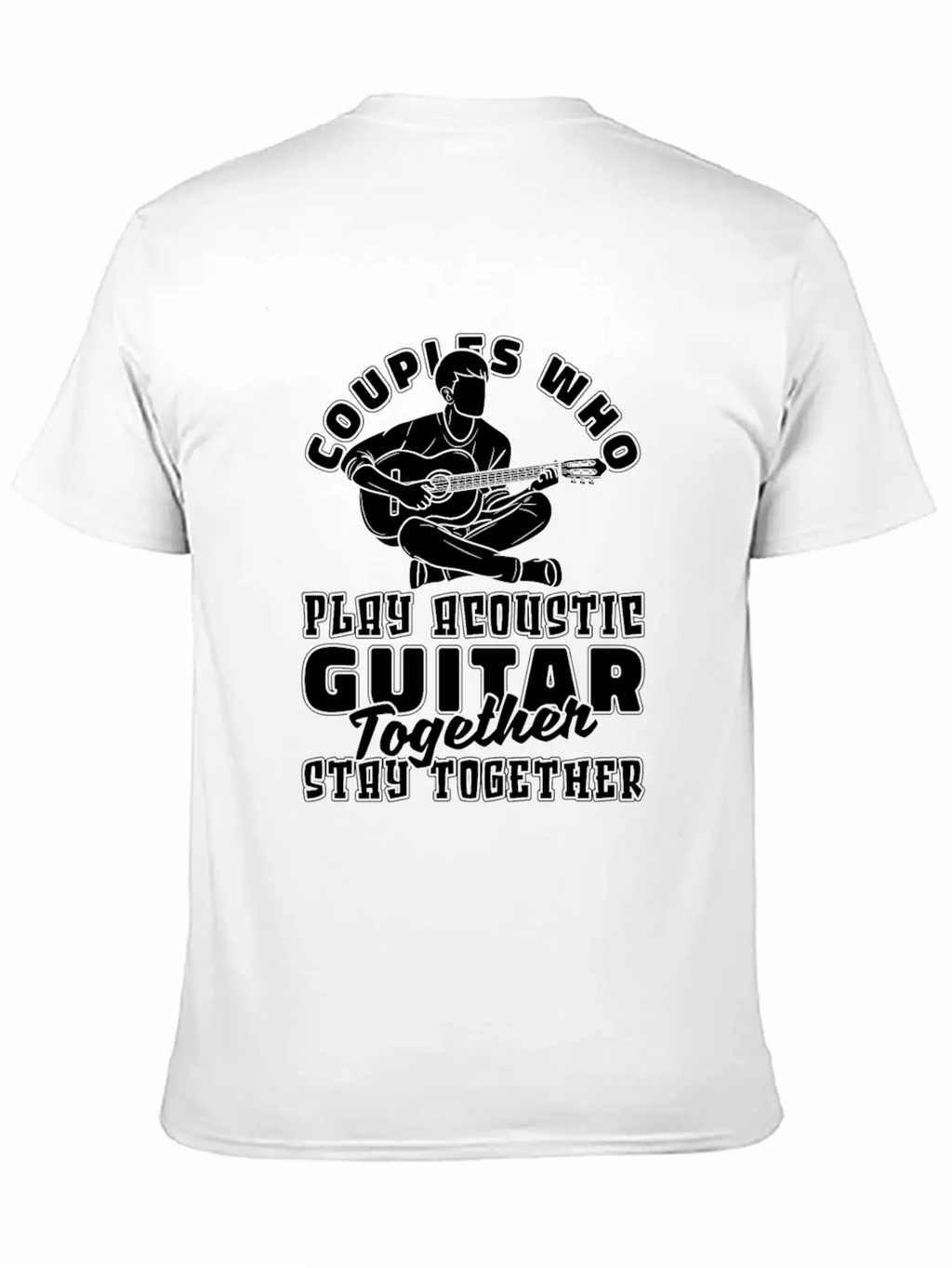 Acoustic Guitar Couple Classic Cotton Tee – Unisex Comfort For Any Season