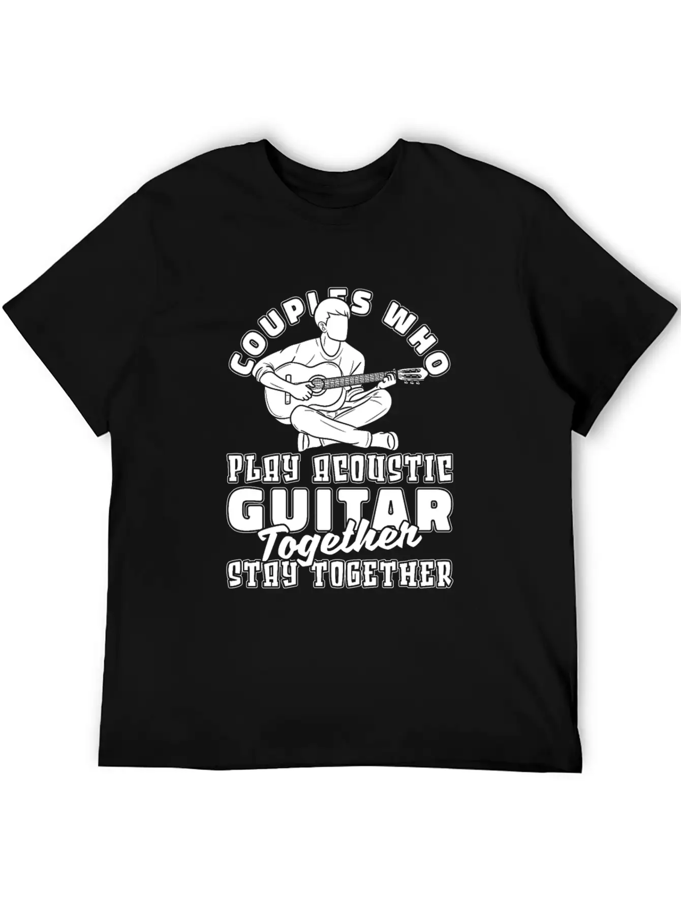 Acoustic Guitar Couple Classic Cotton Tee – Unisex Comfort For Any Season