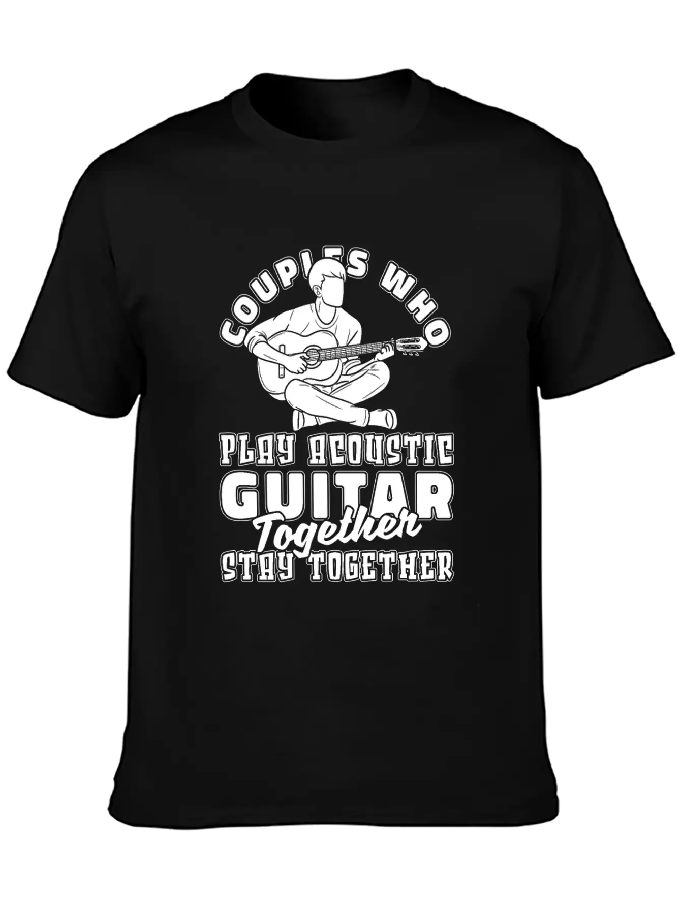 Acoustic Guitar Couple Classic Cotton Tee – Unisex Comfort For Any Season