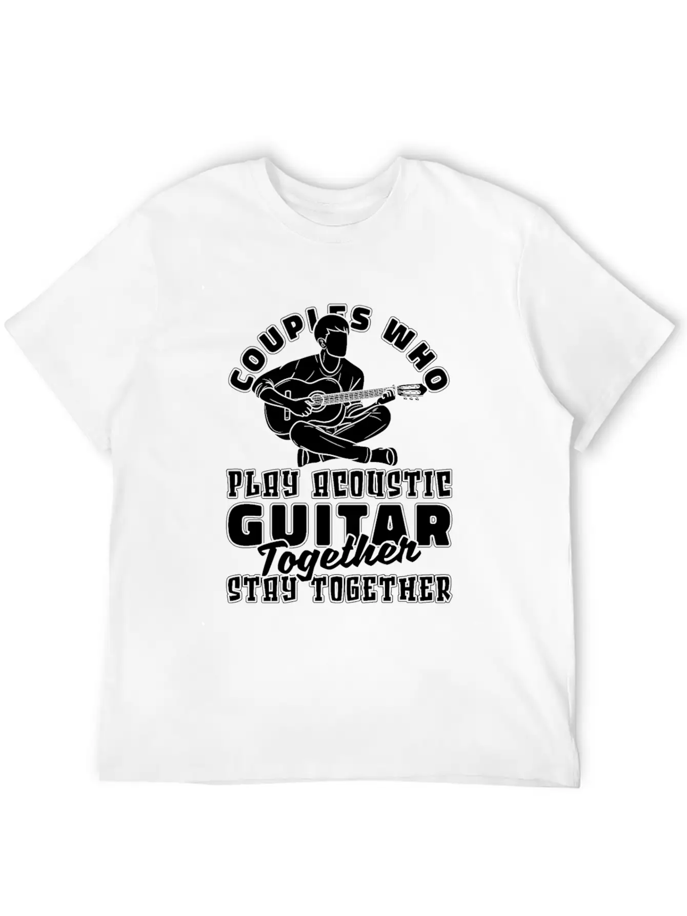 Acoustic Guitar Couple Classic Cotton Tee – Unisex Comfort For Any Season