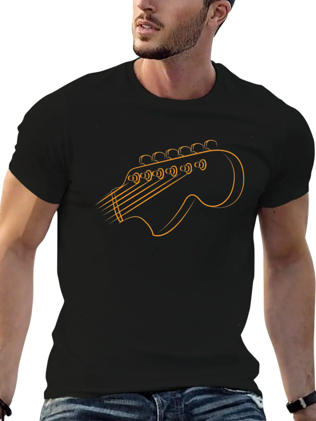 Acoustic Guitar Guitarist Breathable Graphic T-Shirt – Perfect For Casual Days