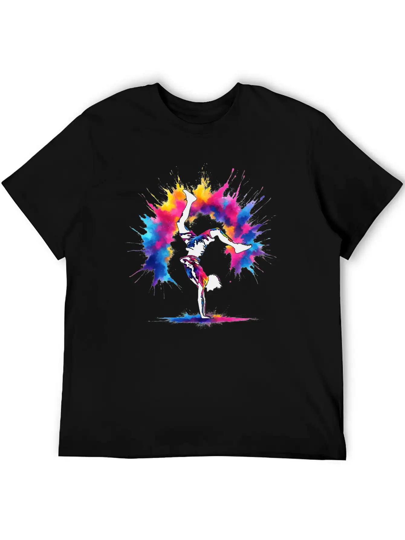 Acrobatics Cart Wheel Colorful Men Sport Breathable Soft Cotton T-Shirt – Timeless Casual Look