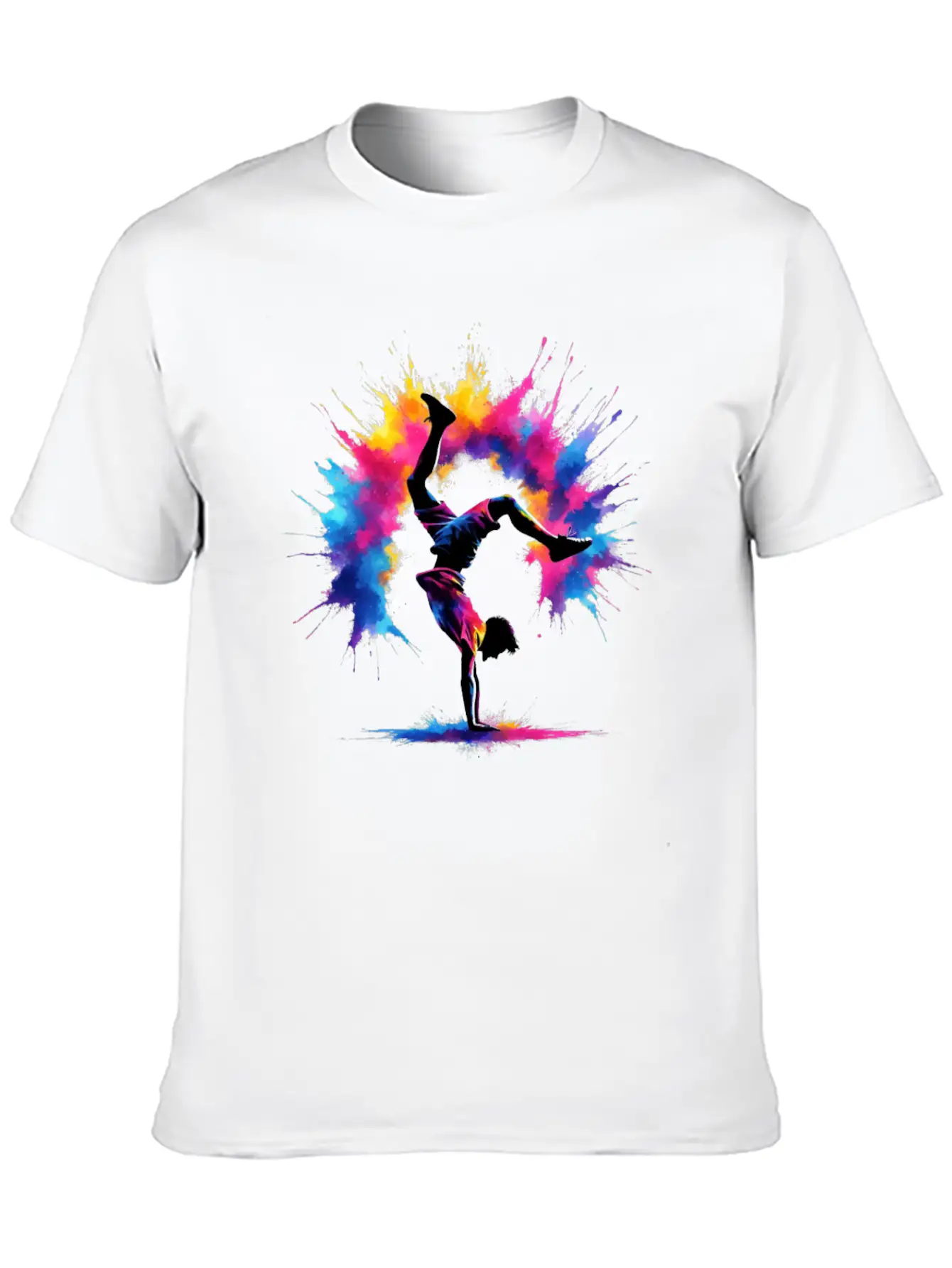 Acrobatics Cart Wheel Colorful Men Sport Breathable Soft Cotton T-Shirt – Timeless Casual Look