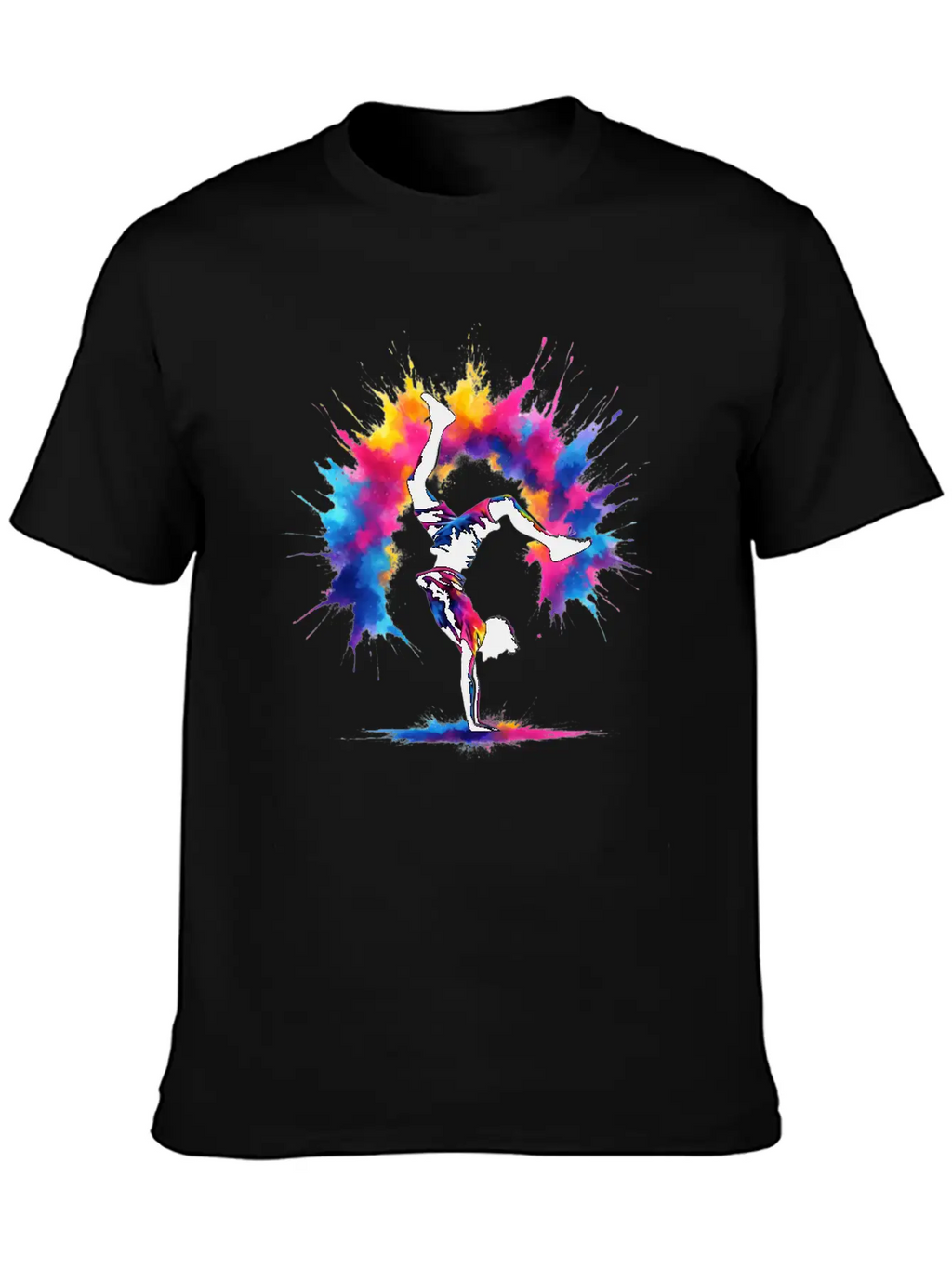 Acrobatics Cart Wheel Colorful Men Sport Breathable Soft Cotton T-Shirt – Timeless Casual Look