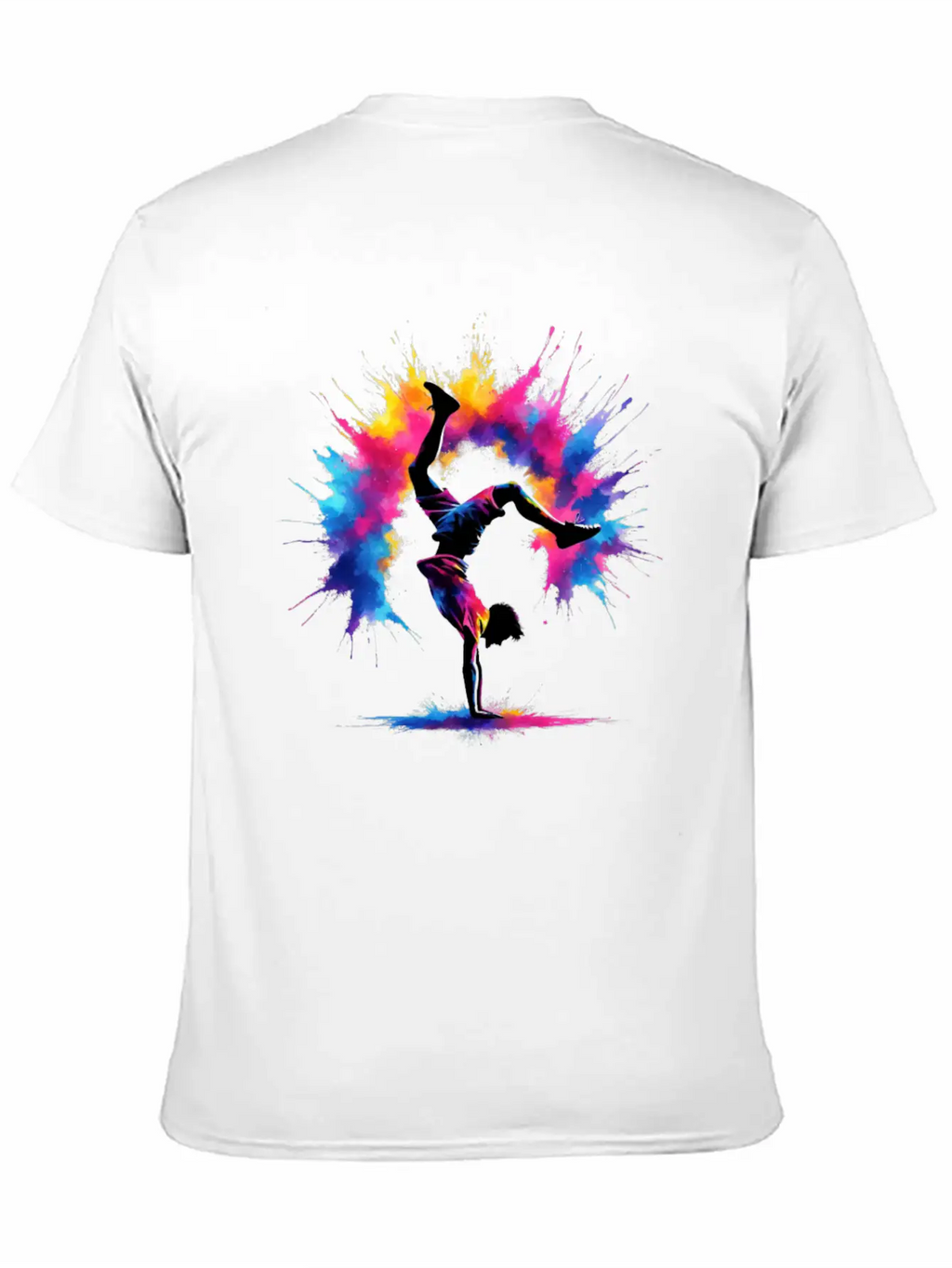 Acrobatics Cart Wheel Colorful Men Sport Breathable Soft Cotton T-Shirt – Timeless Casual Look