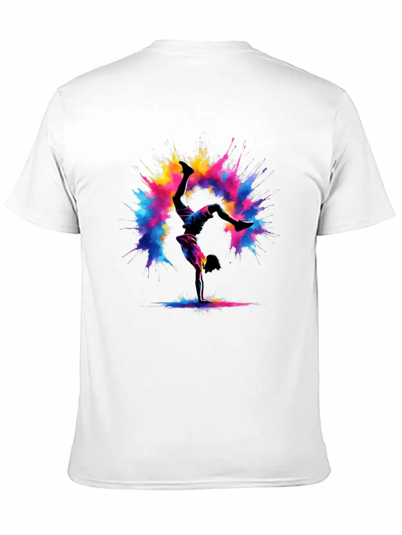 Acrobatics Cart Wheel Colorful Men Sport Breathable Soft Cotton T-Shirt – Timeless Casual Look