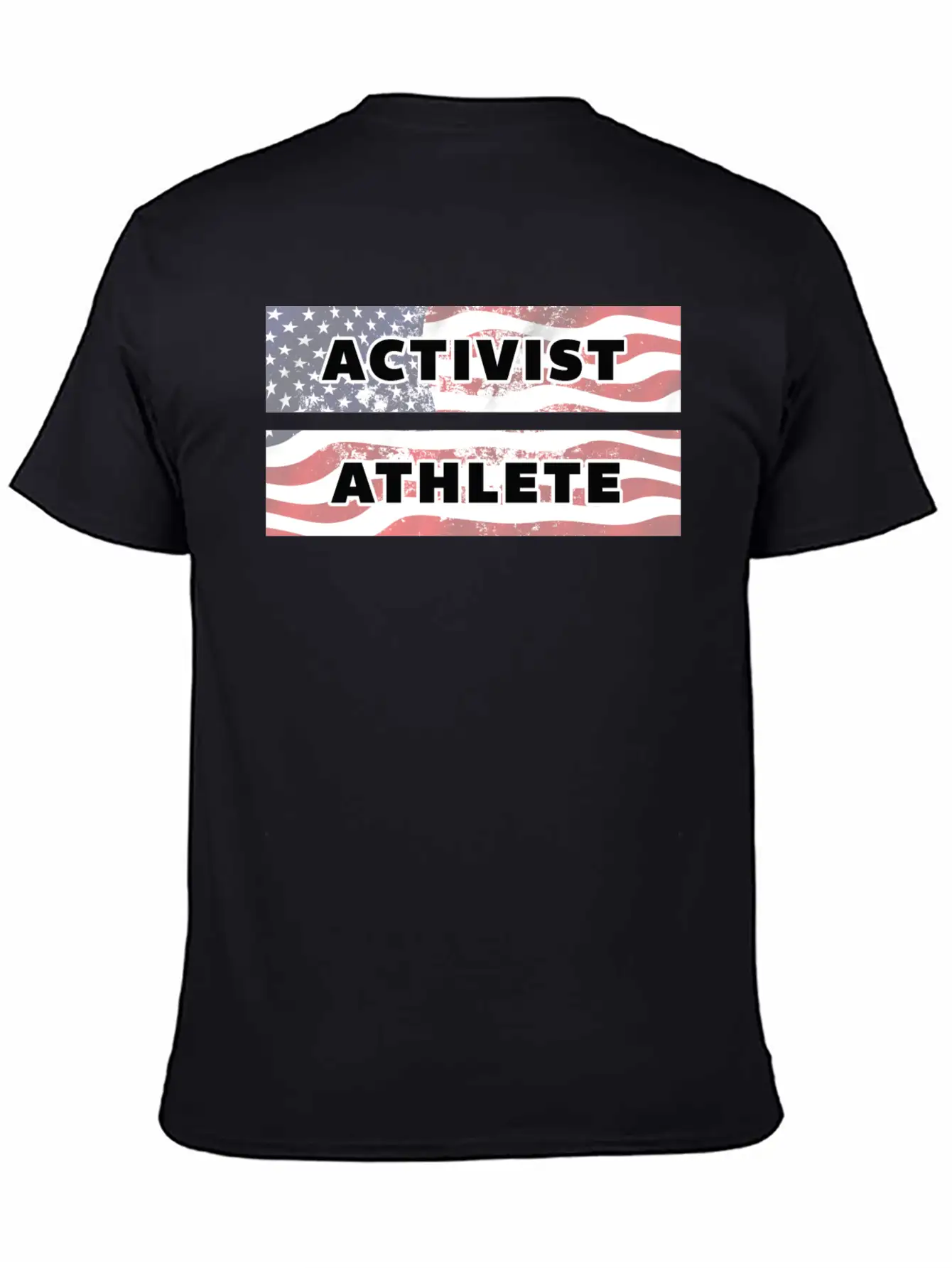 ACTIVIST ATHLETE With US Flag American Modern Fit Casual T-Shirt – Clean And Versatile Design