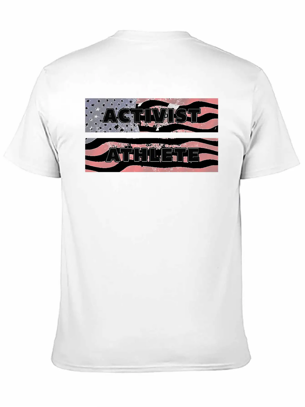 ACTIVIST ATHLETE With US Flag American Modern Fit Casual T-Shirt – Clean And Versatile Design