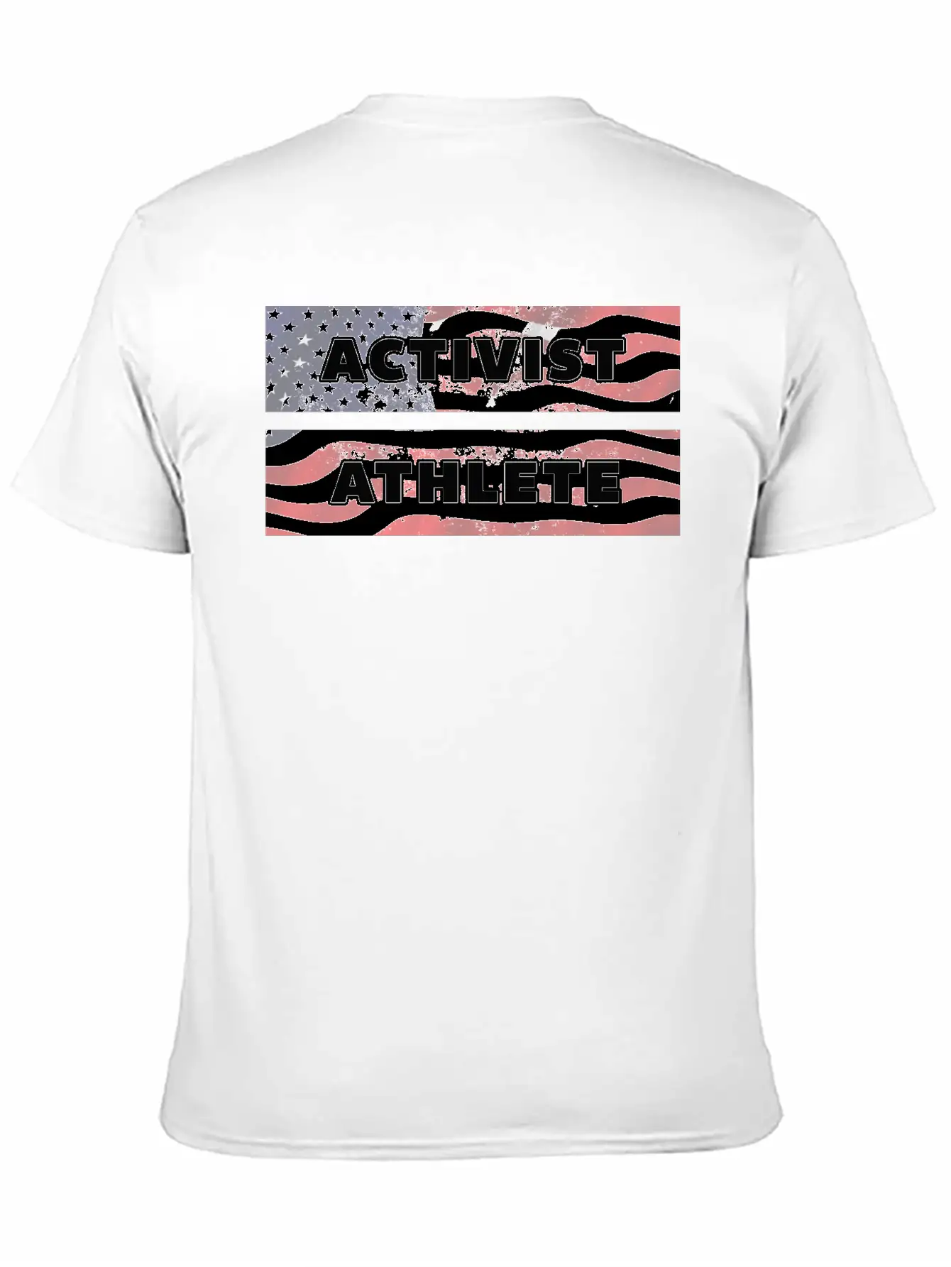 ACTIVIST ATHLETE With US Flag American Modern Fit Casual T-Shirt – Clean And Versatile Design