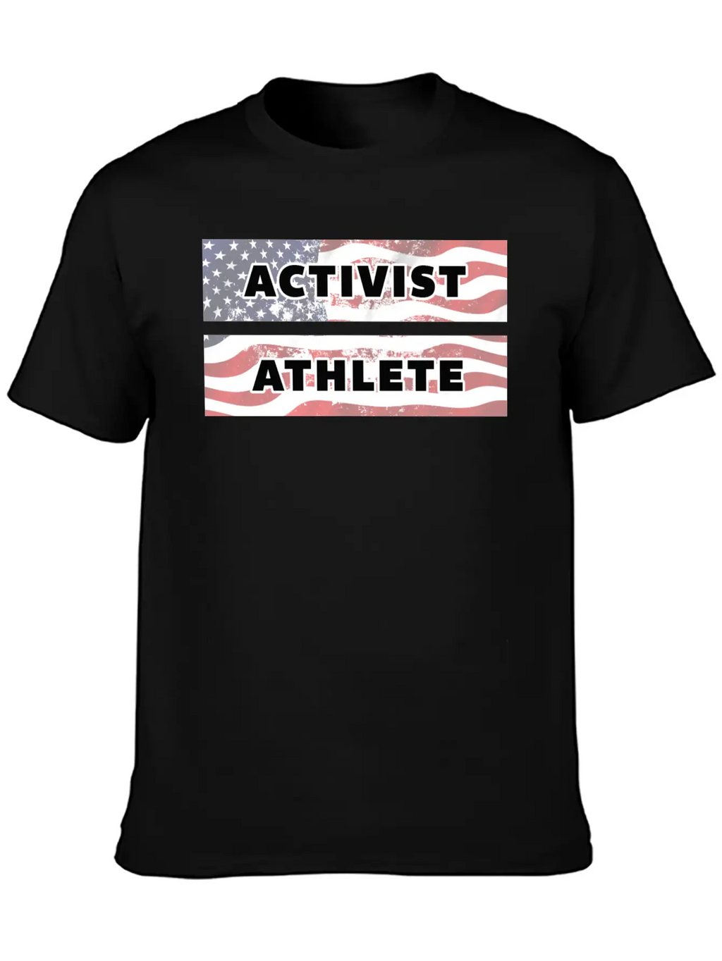 ACTIVIST ATHLETE With US Flag American Modern Fit Casual T-Shirt – Clean And Versatile Design