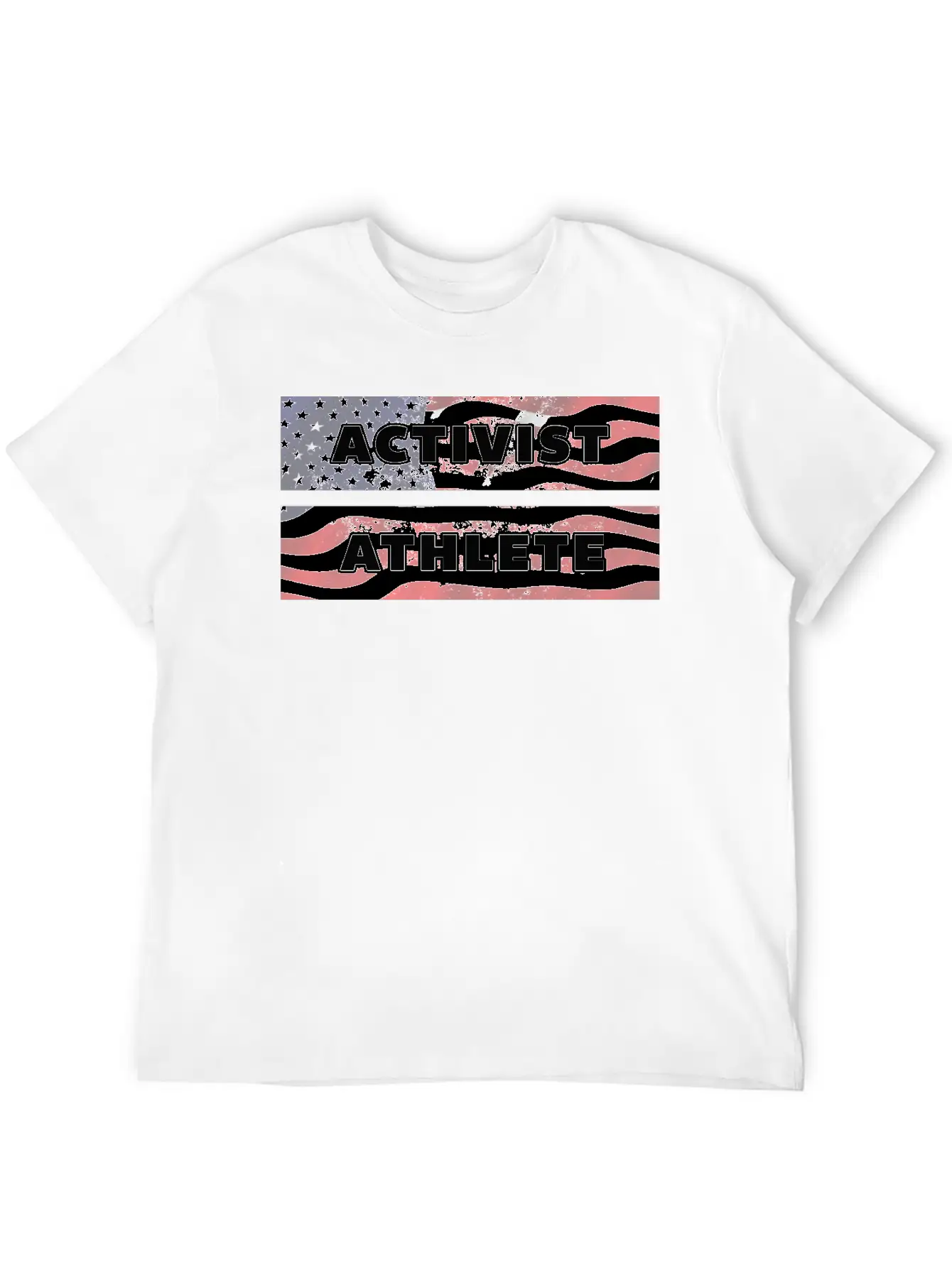 ACTIVIST ATHLETE With US Flag American Modern Fit Casual T-Shirt – Clean And Versatile Design
