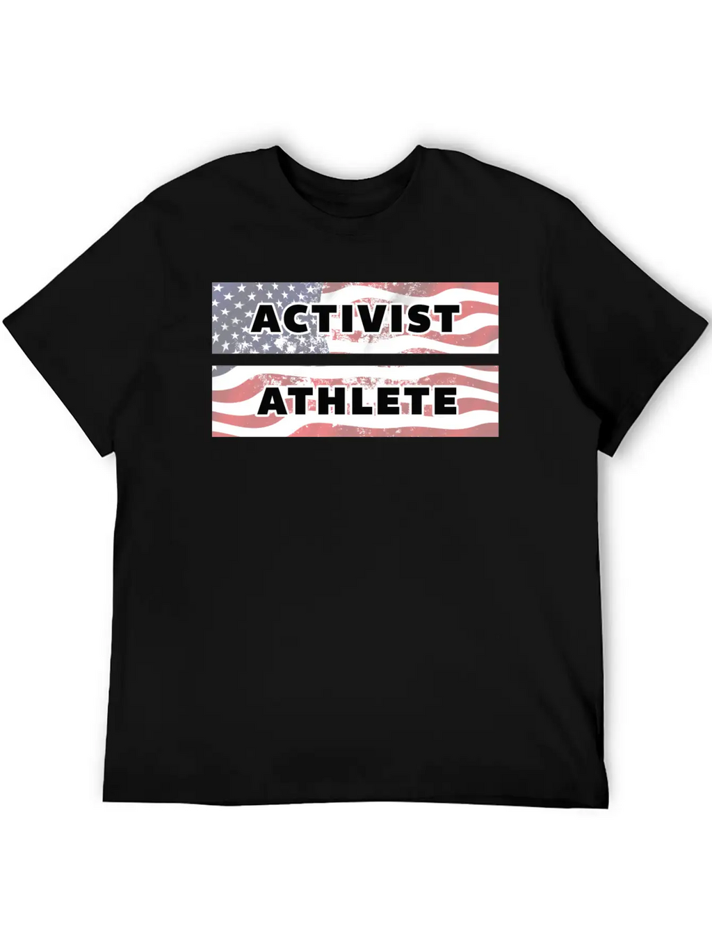 ACTIVIST ATHLETE With US Flag American Modern Fit Casual T-Shirt – Clean And Versatile Design