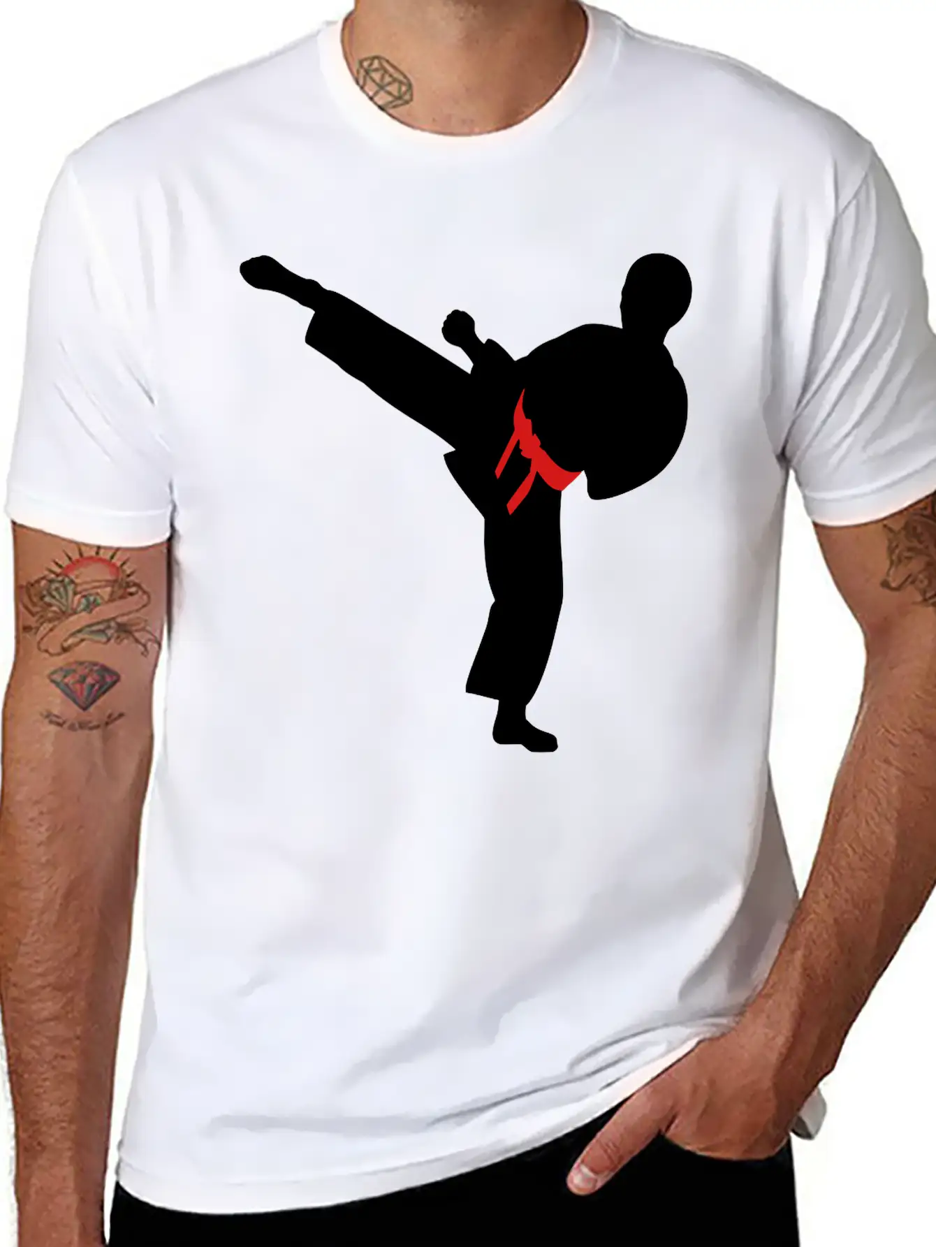 Adult Brown Cap With Silver Figure And Blu Belt Timeless Short Sleeve Tee – Comfy And Minimalist Design