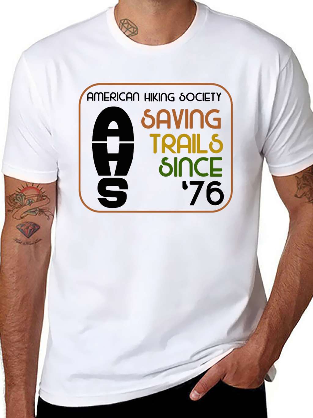 American Hiking Society Tee - Saving Trails Since 76