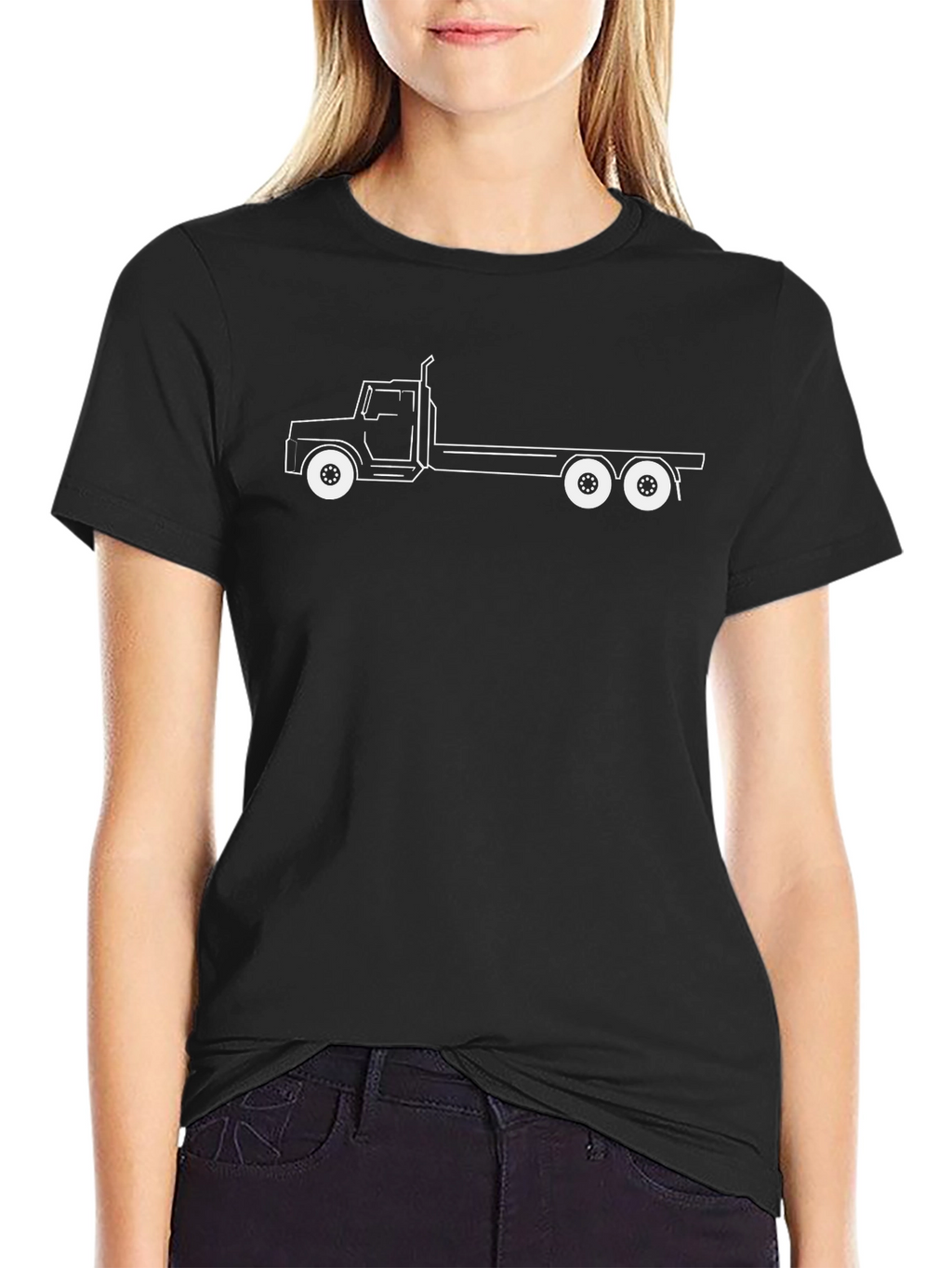 Truck Outline Graphic T-Shirt - Classic Black Tee