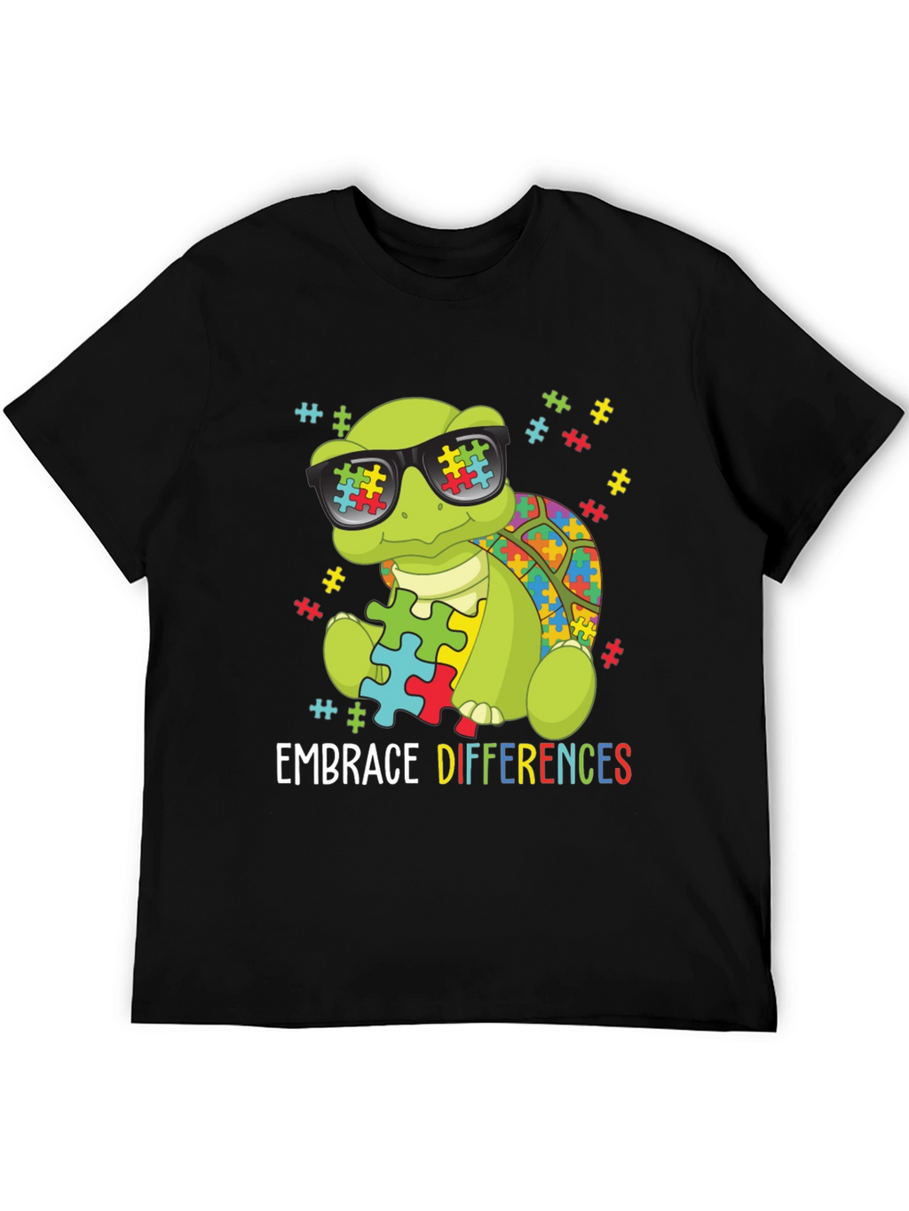 Autism Awareness Turtle T-Shirt - Embrace Differences