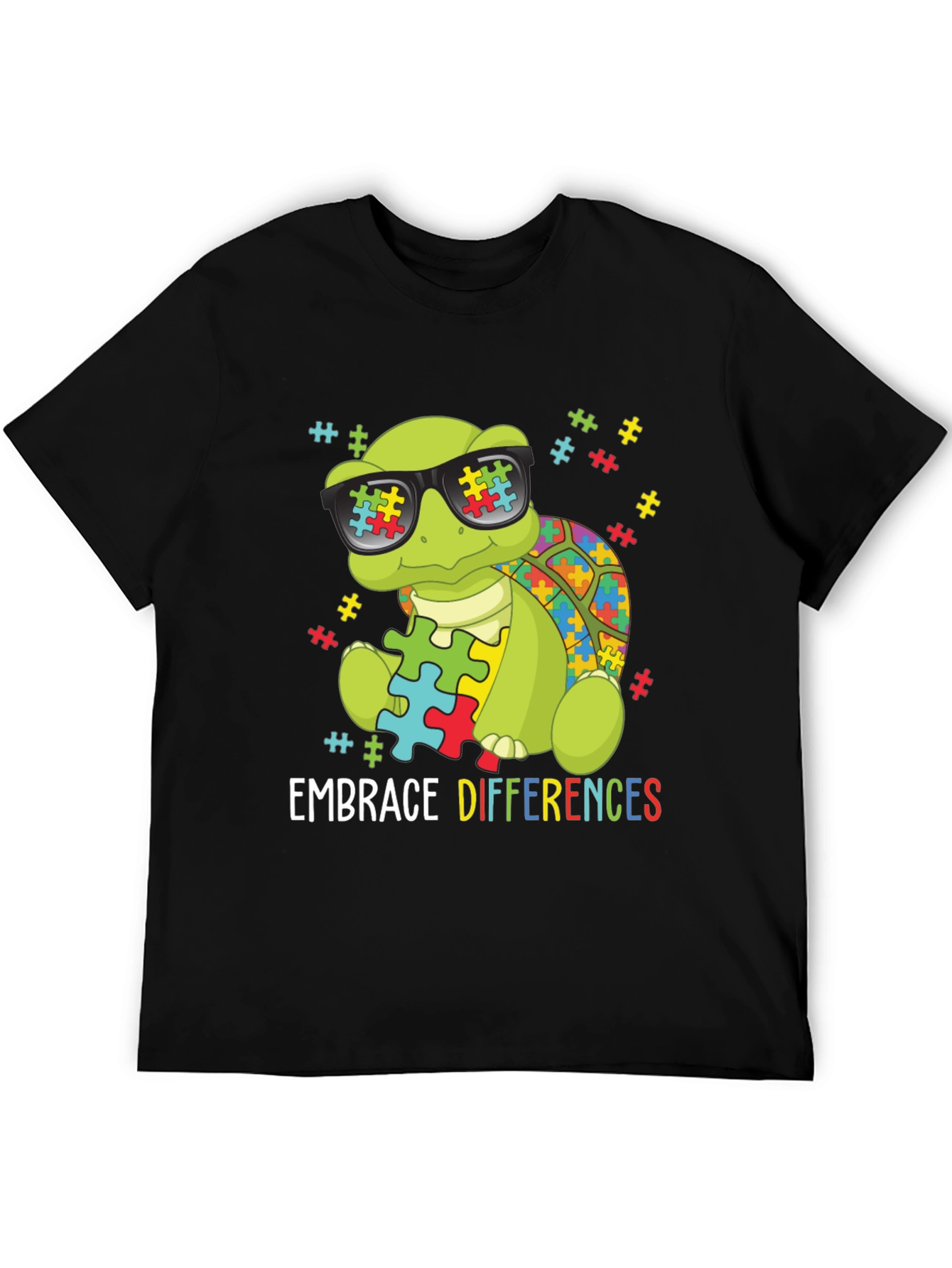 Autism Awareness Turtle T-Shirt - Embrace Differences