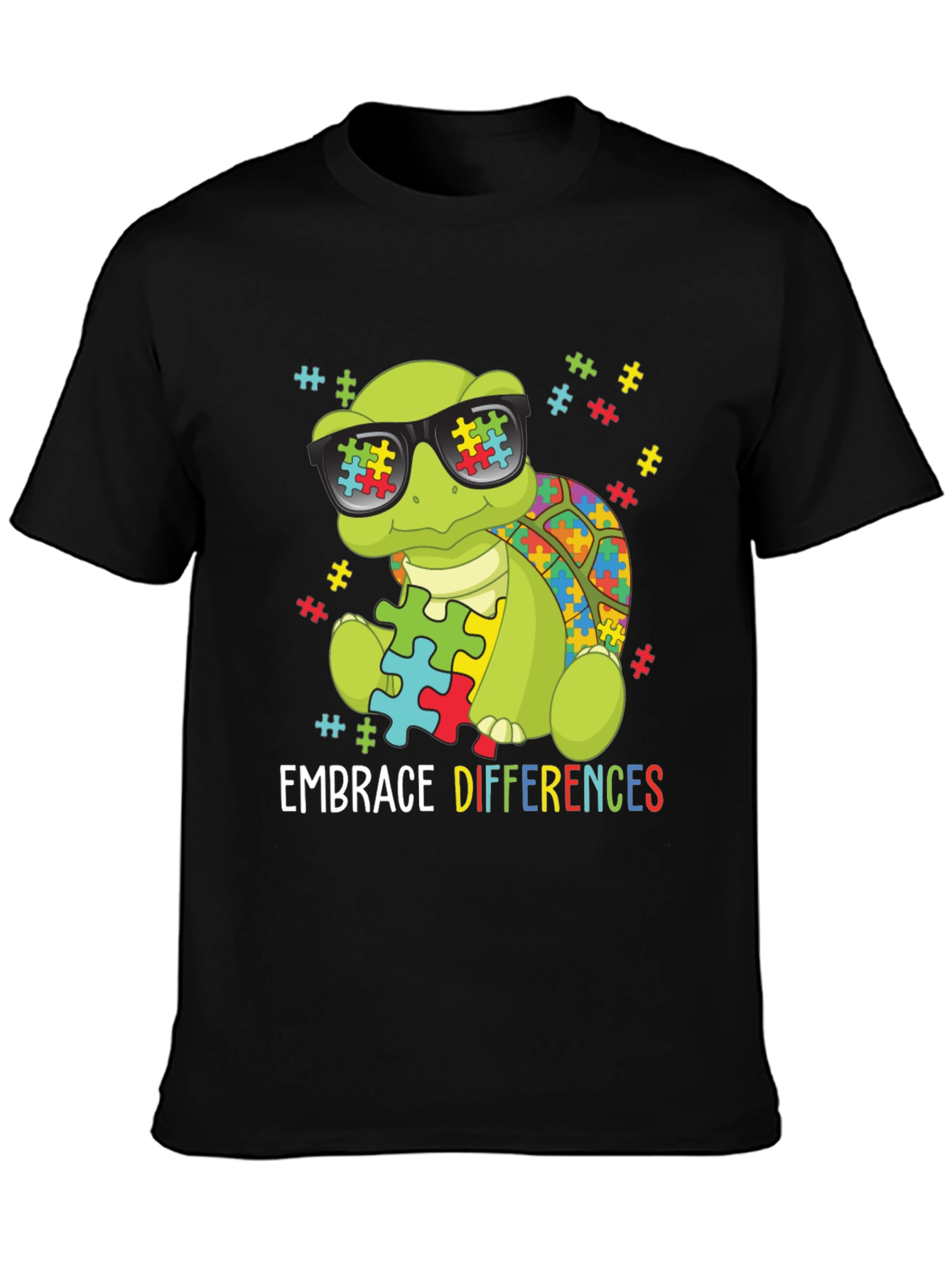 Autism Awareness Turtle T-Shirt - Embrace Differences