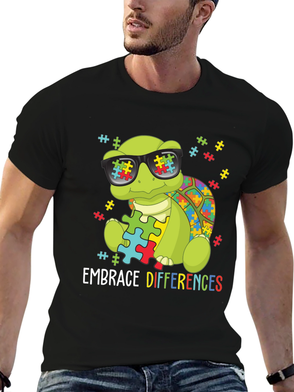 Autism Awareness Turtle T-Shirt - Embrace Differences
