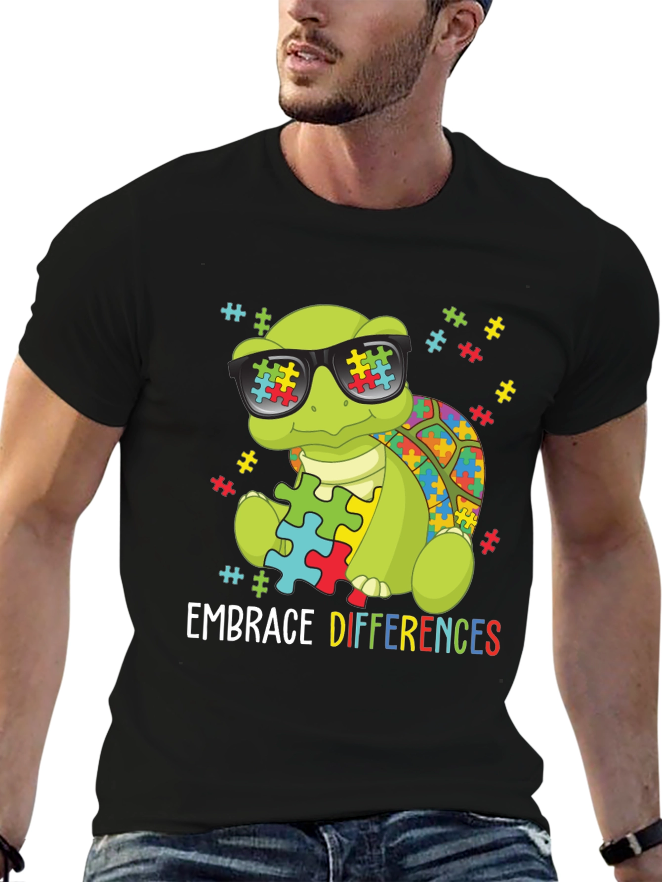 Autism Awareness Turtle T-Shirt - Embrace Differences