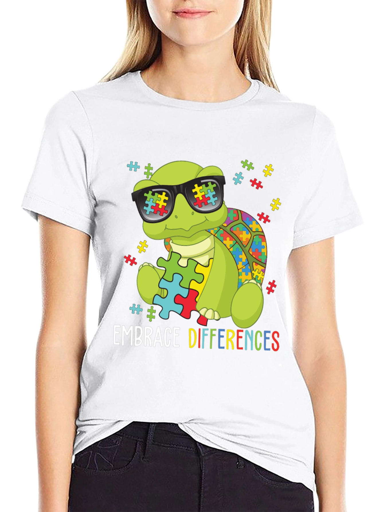 Autism Awareness Turtle T-Shirt - Embrace Differences