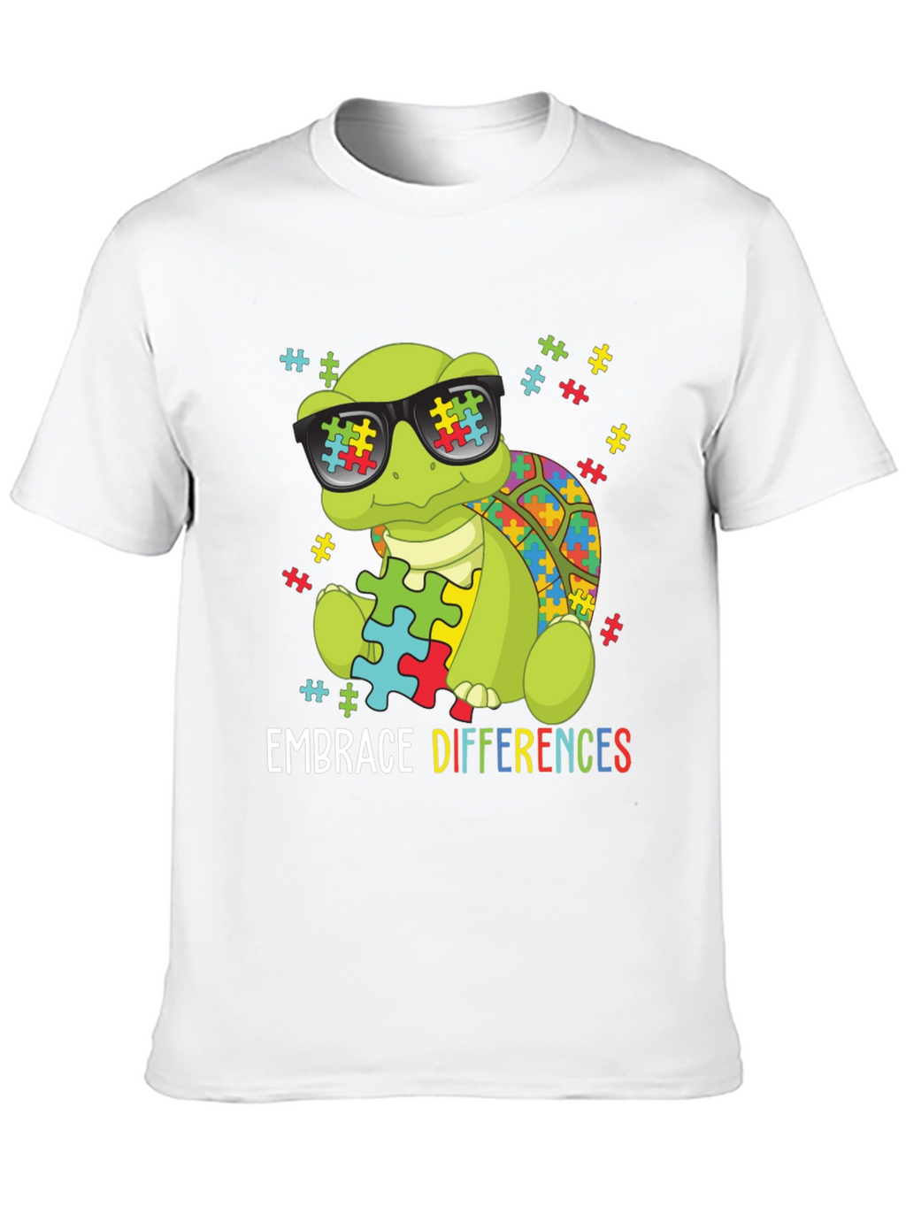 Autism Awareness Turtle T-Shirt - Embrace Differences