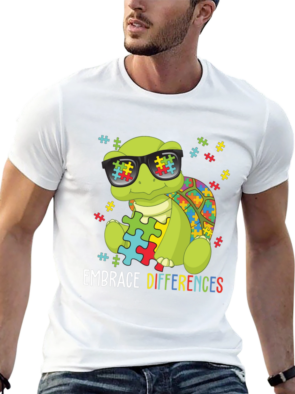 Autism Awareness Turtle T-Shirt - Embrace Differences