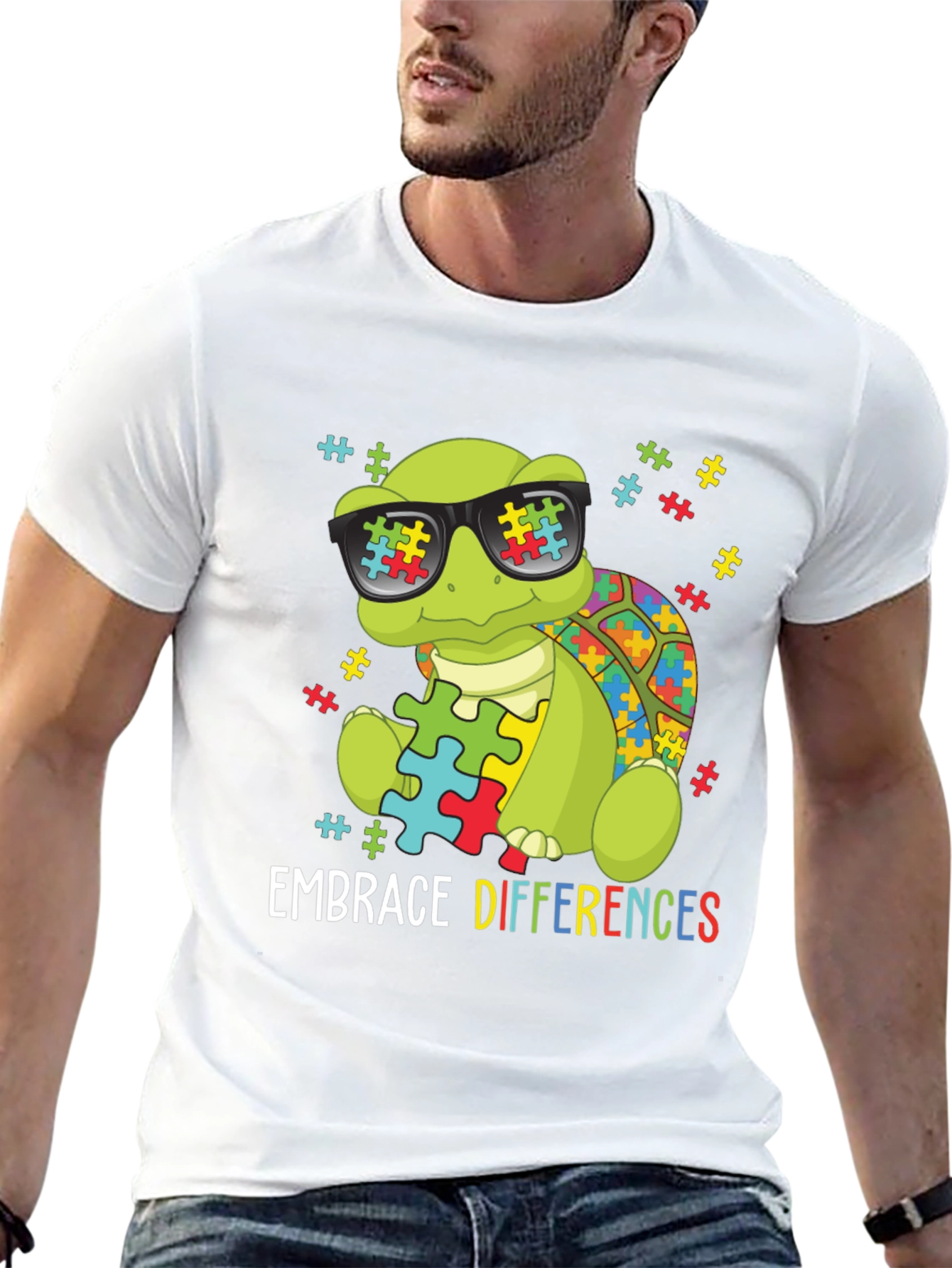 Autism Awareness Turtle T-Shirt - Embrace Differences