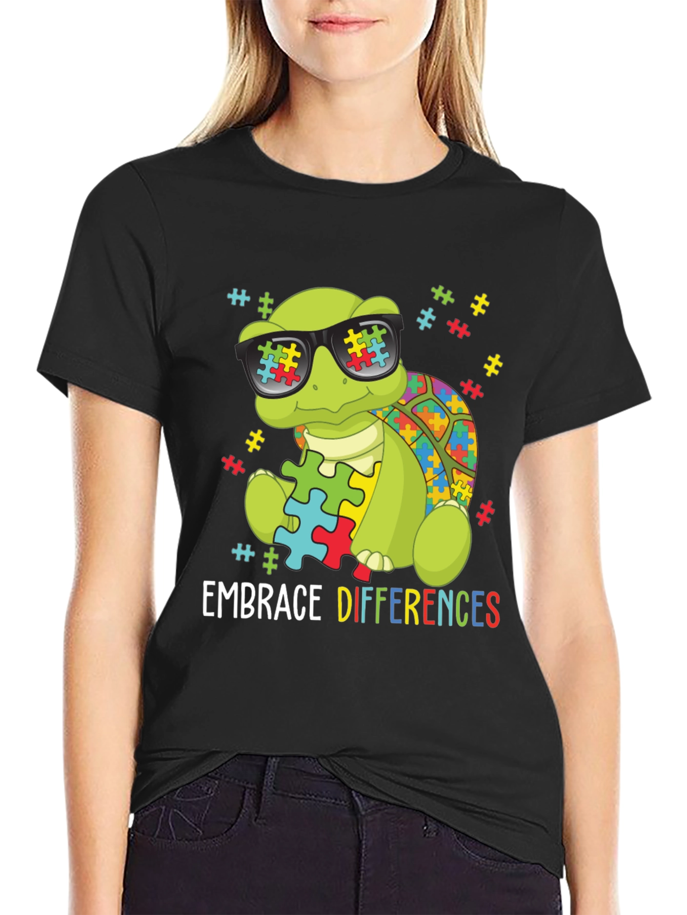 Autism Awareness Turtle T-Shirt - Embrace Differences