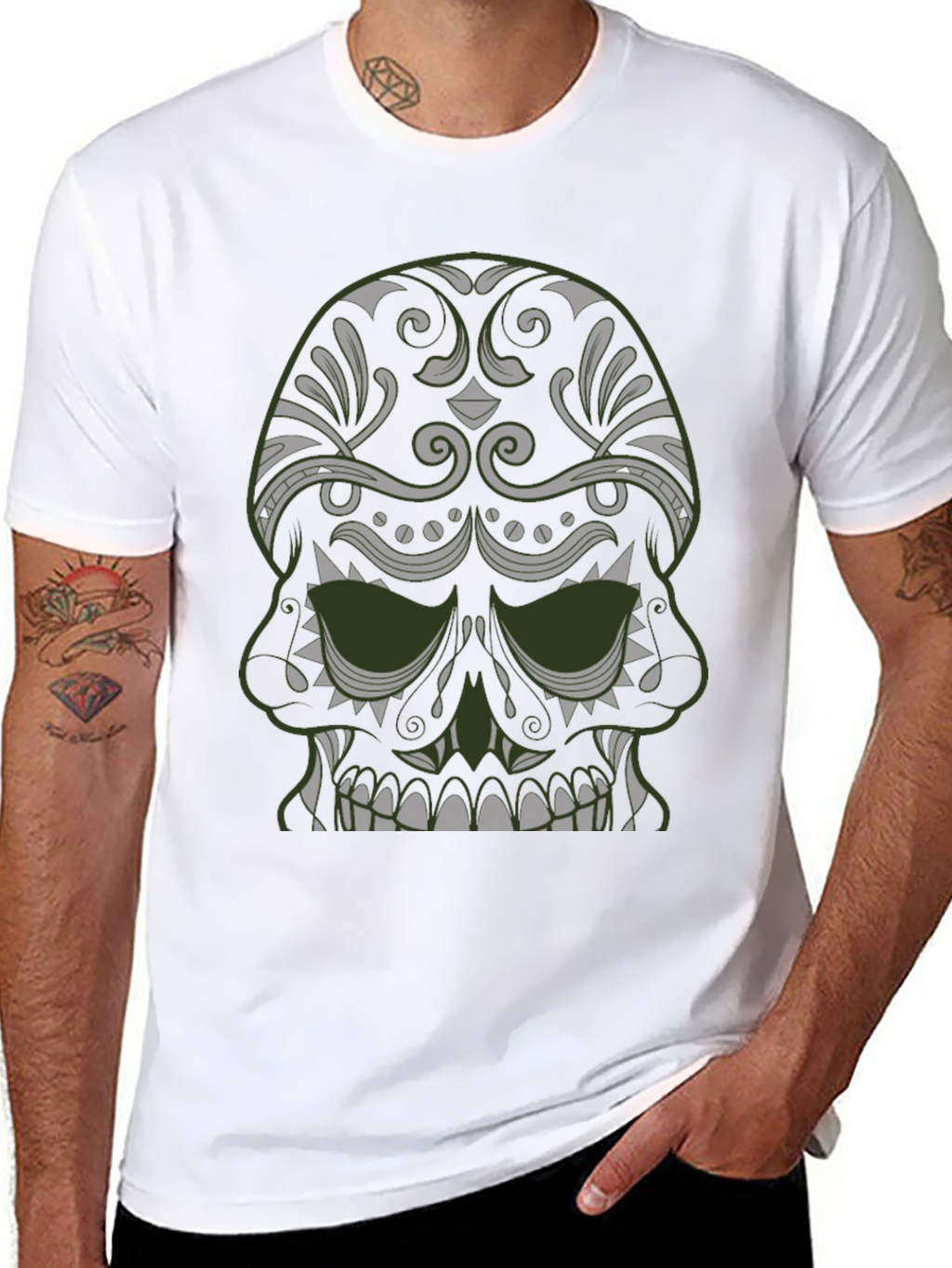 Skull Graphic Tee - Dark Style