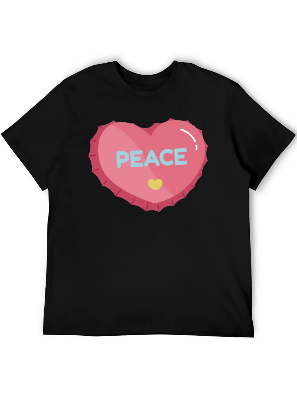 Aesthetic Heart Bottle Cap Breathable Graphic T-Shirt – Perfect For Casual Days