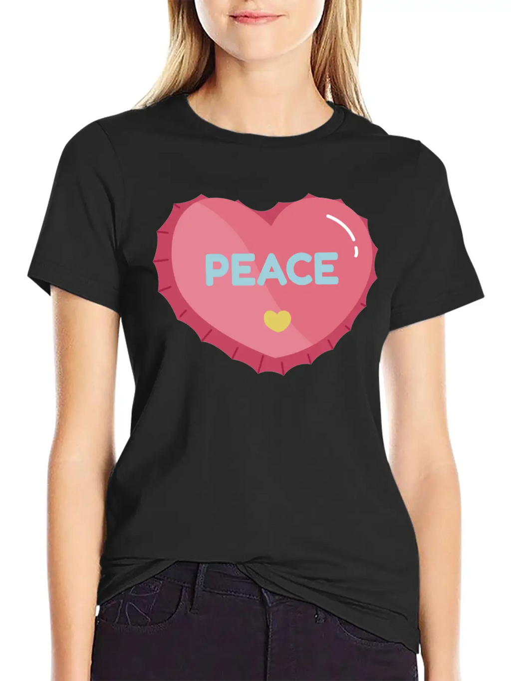 Aesthetic Heart Bottle Cap Breathable Graphic T-Shirt – Perfect For Casual Days