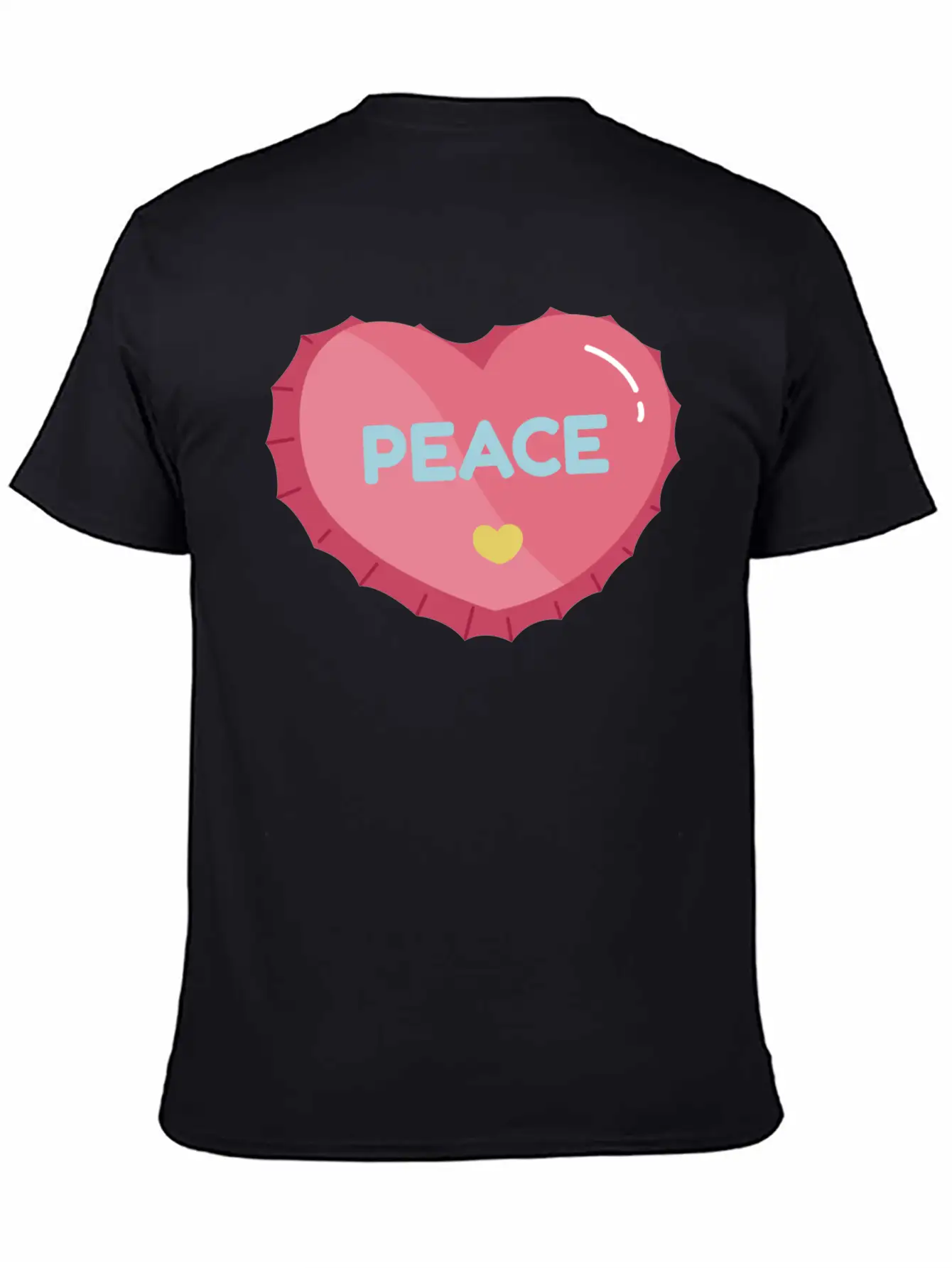 Aesthetic Heart Bottle Cap Breathable Graphic T-Shirt – Perfect For Casual Days
