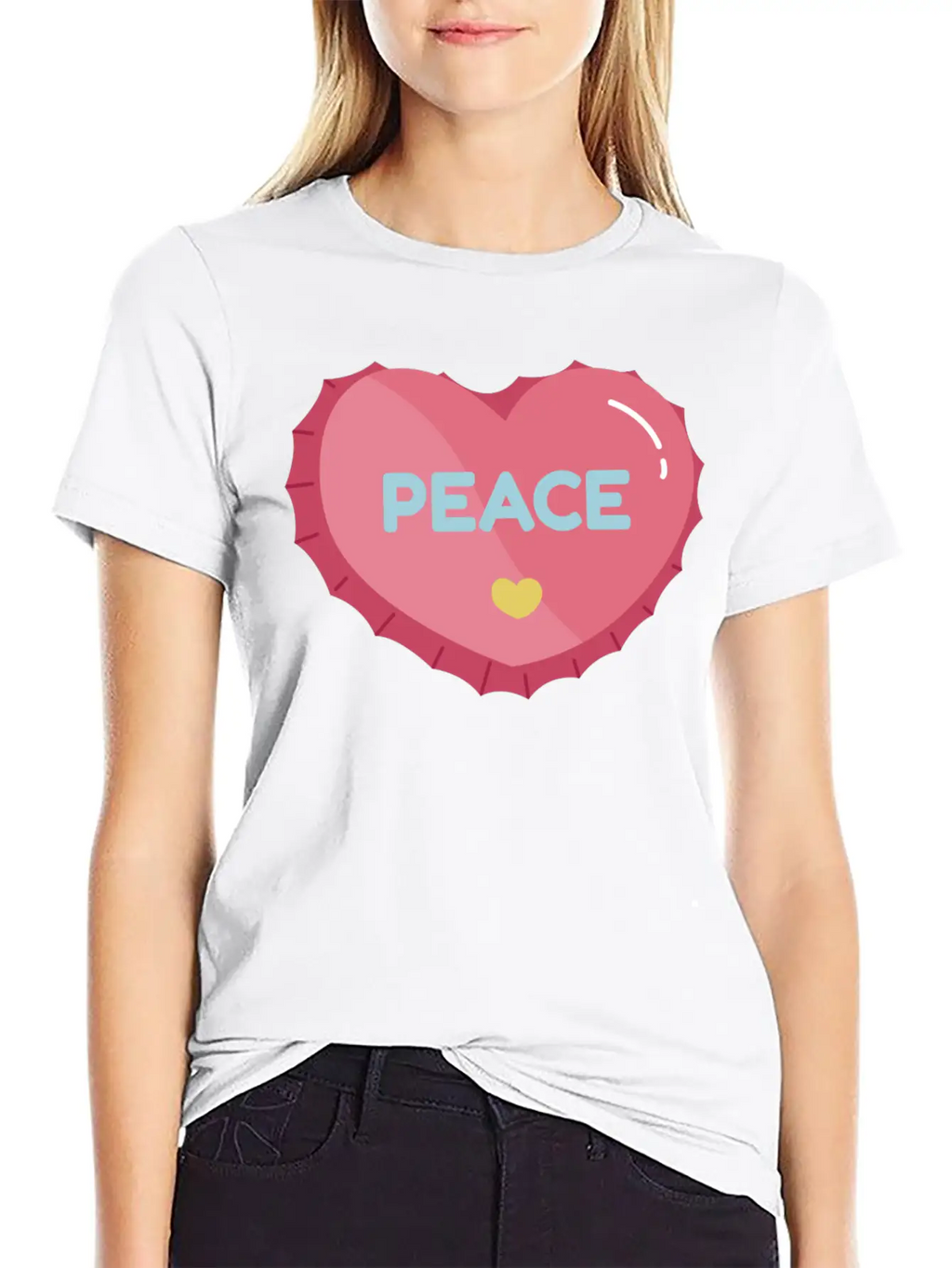 Aesthetic Heart Bottle Cap Breathable Graphic T-Shirt – Perfect For Casual Days
