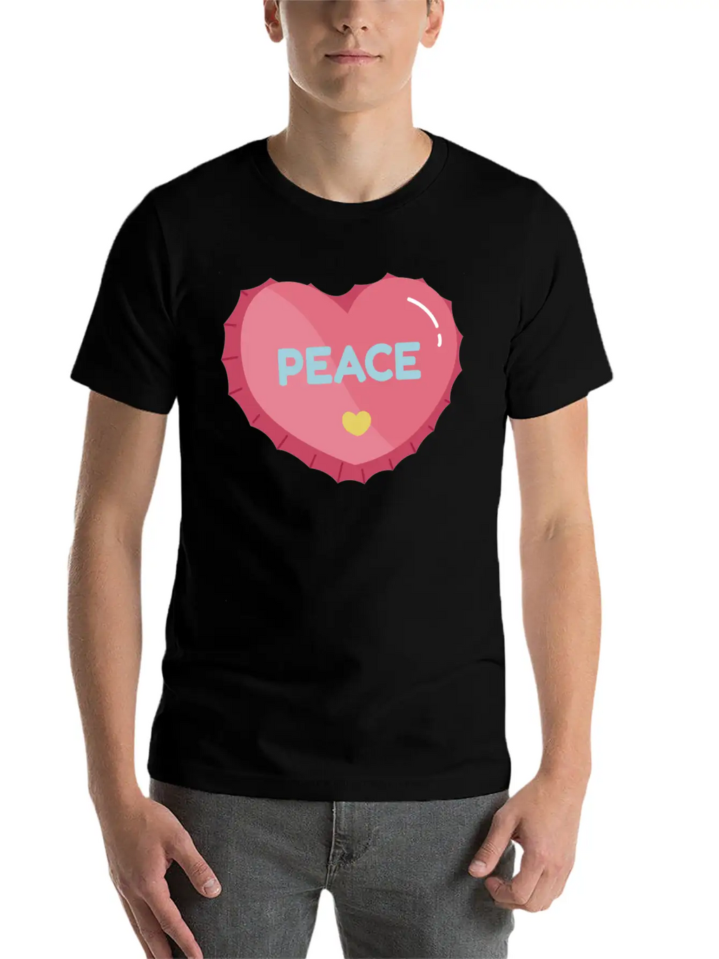 Aesthetic Heart Bottle Cap Breathable Graphic T-Shirt – Perfect For Casual Days