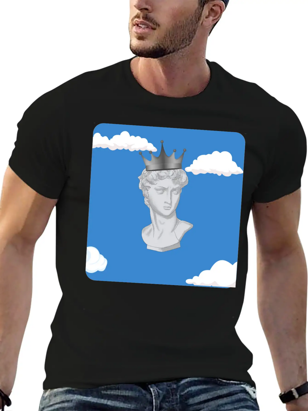 Aesthetic Statue Basic Graphic T-Shirt – Daily Comfort In Soft Cotton