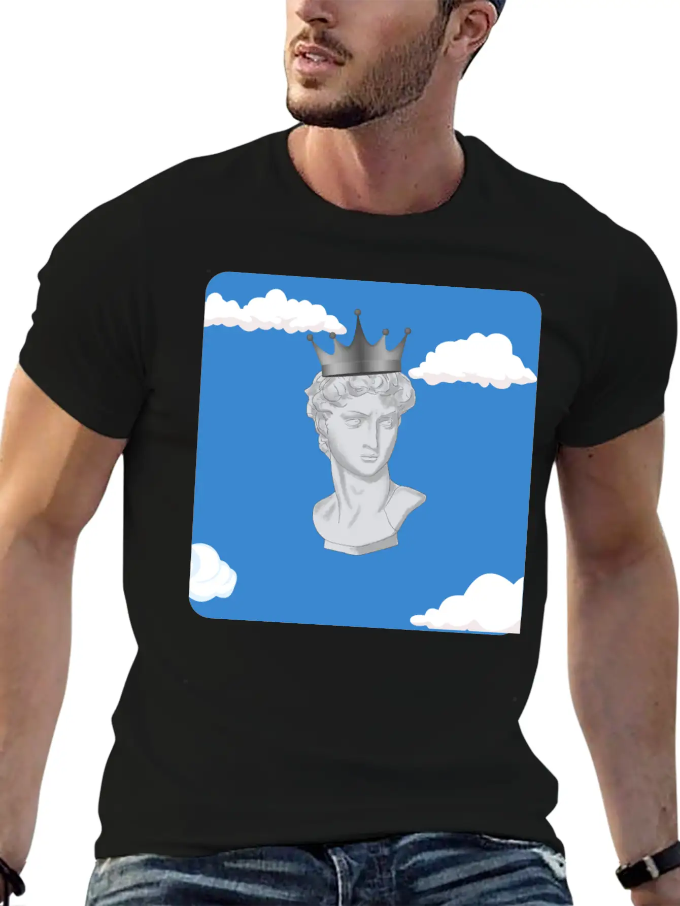 Aesthetic Statue Basic Graphic T-Shirt – Daily Comfort In Soft Cotton