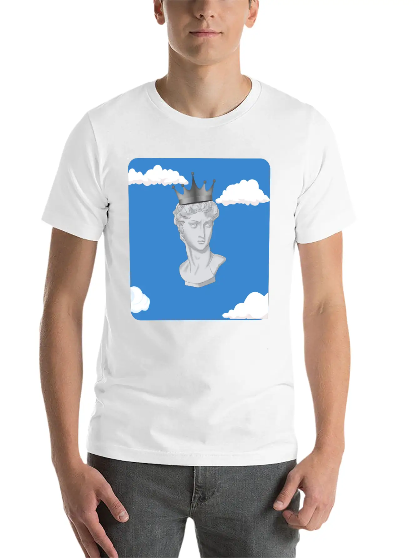 Aesthetic Statue Basic Graphic T-Shirt – Daily Comfort In Soft Cotton