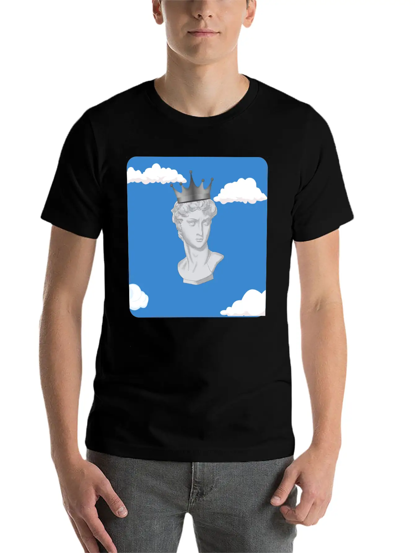 Aesthetic Statue Basic Graphic T-Shirt – Daily Comfort In Soft Cotton