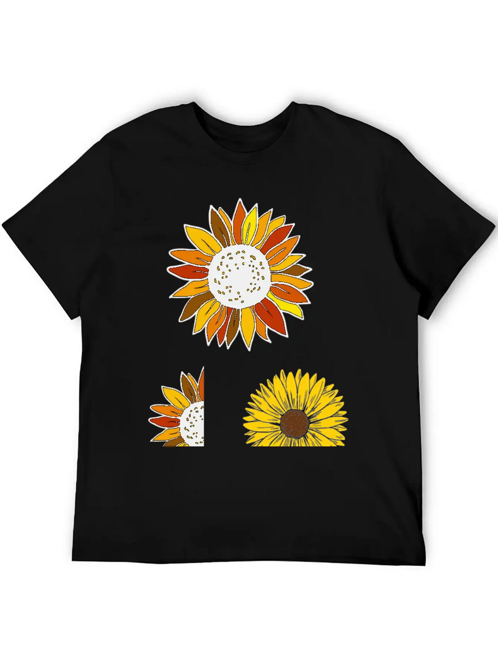Aesthetic Sunflower Basic Graphic T-Shirt – Daily Comfort In Soft Cotton