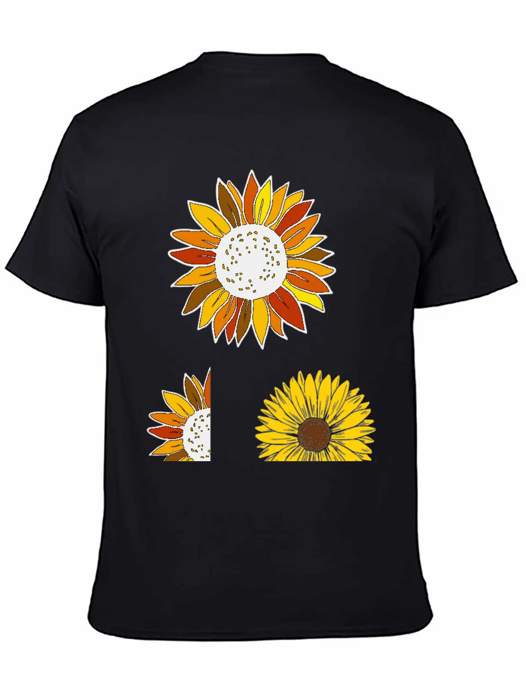 Aesthetic Sunflower Basic Graphic T-Shirt – Daily Comfort In Soft Cotton