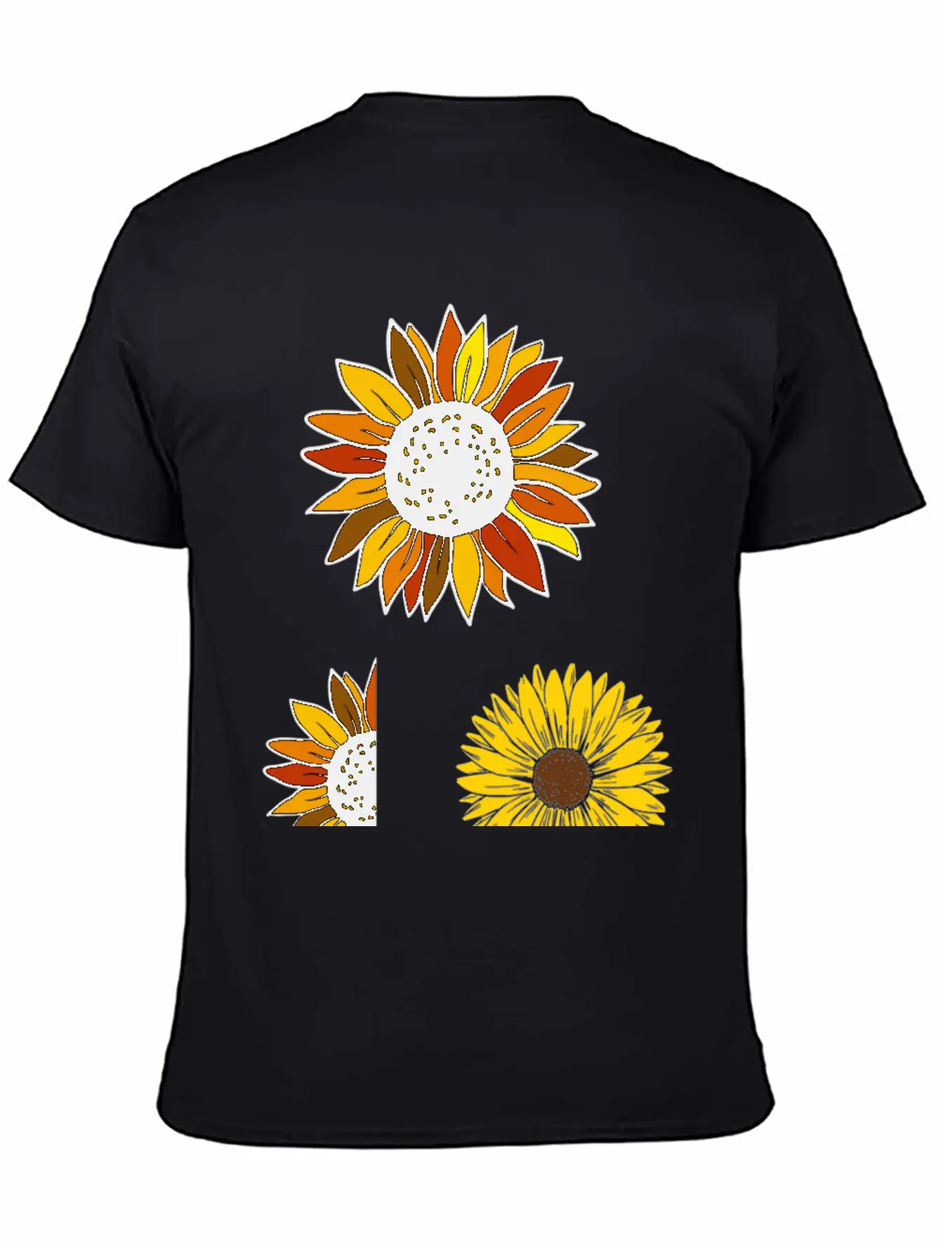 Aesthetic Sunflower Basic Graphic T-Shirt – Daily Comfort In Soft Cotton