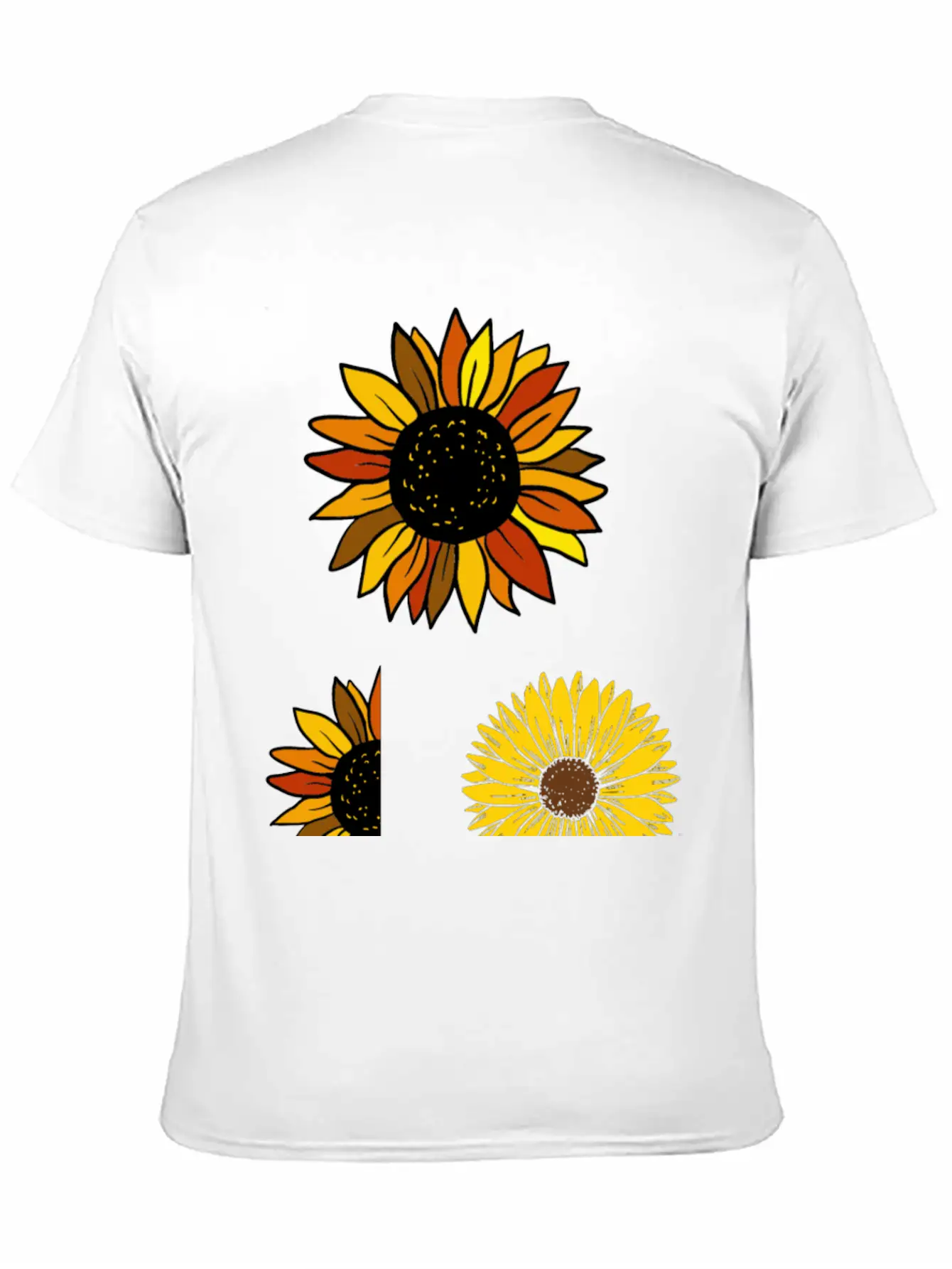 Aesthetic Sunflower Basic Graphic T-Shirt – Daily Comfort In Soft Cotton