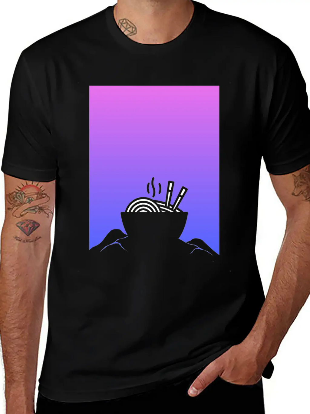 Aesthetic Vaporwave Anime Ramen Breathable Graphic T-Shirt – Perfect For Casual Days