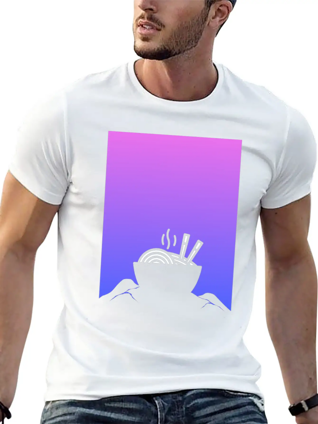 Aesthetic Vaporwave Anime Ramen Breathable Graphic T-Shirt – Perfect For Casual Days
