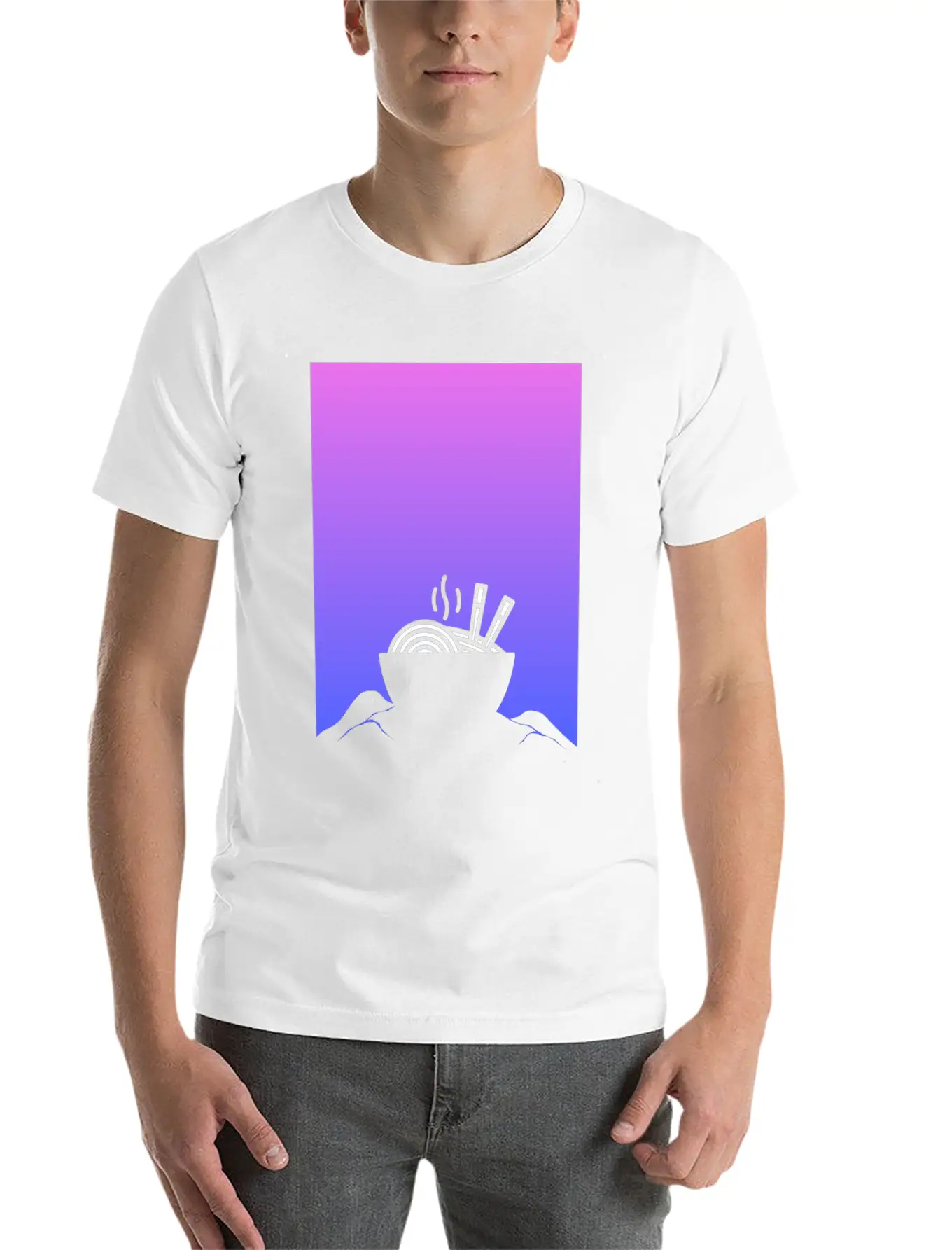 Aesthetic Vaporwave Anime Ramen Breathable Graphic T-Shirt – Perfect For Casual Days