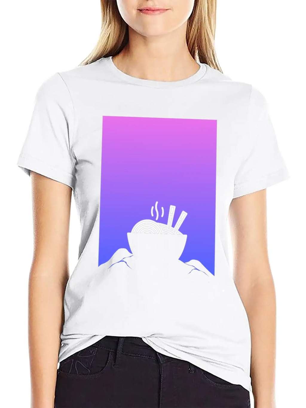 Aesthetic Vaporwave Anime Ramen Breathable Graphic T-Shirt – Perfect For Casual Days